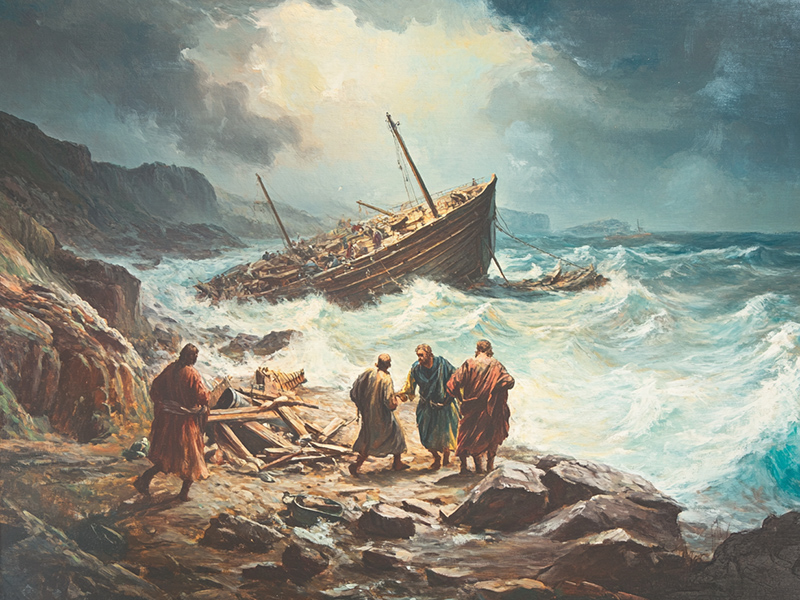 Saint Paul and his companions shipwrecked on the island of Malta